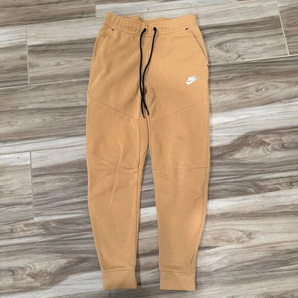 Tan Nike Tech fleece hoodie and pants sweatsuit - Picture 6 of 7